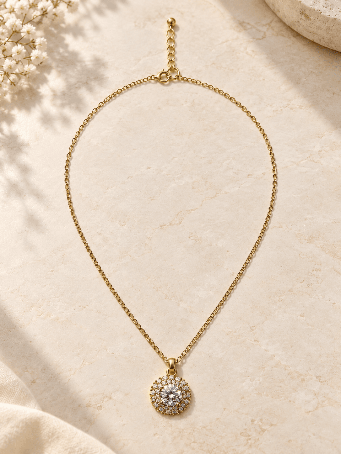 Halo Glow Pendant Necklace — hero