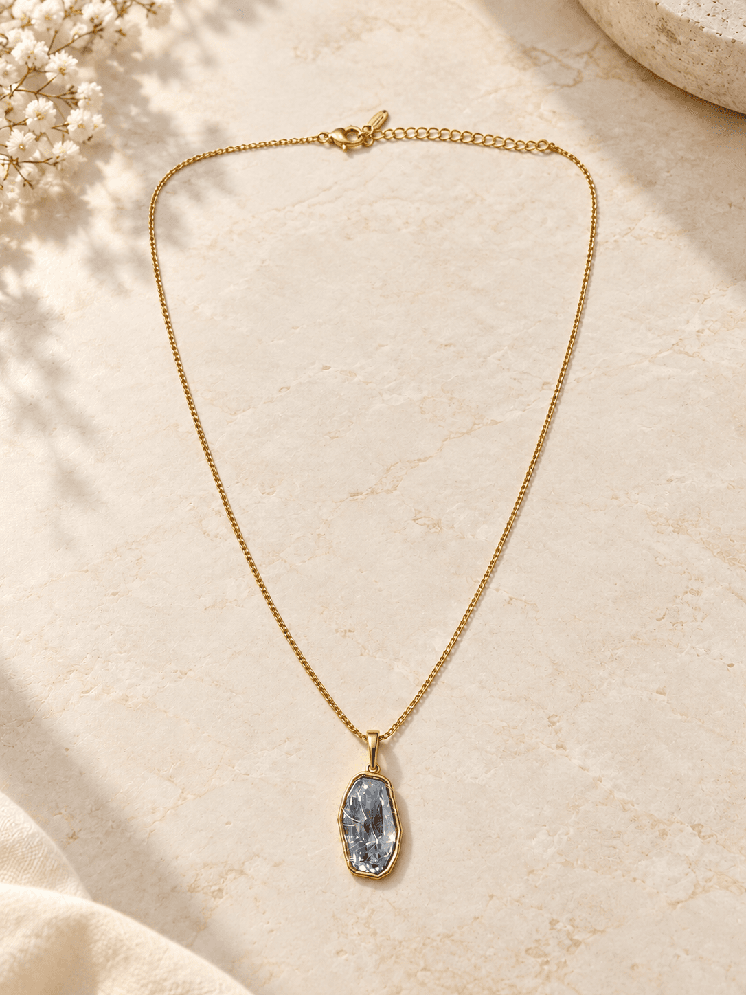 Azure Drop Pendant Necklace — hero